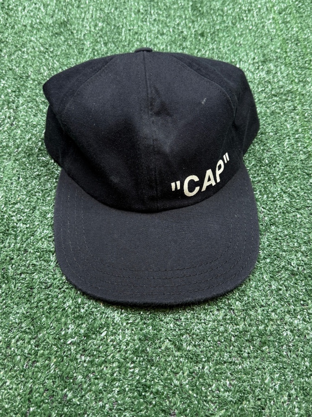 Off-White Black "CAP" 6-Panel Baseball Hat